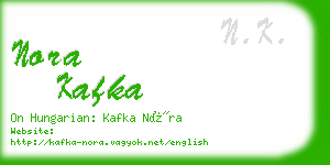 nora kafka business card